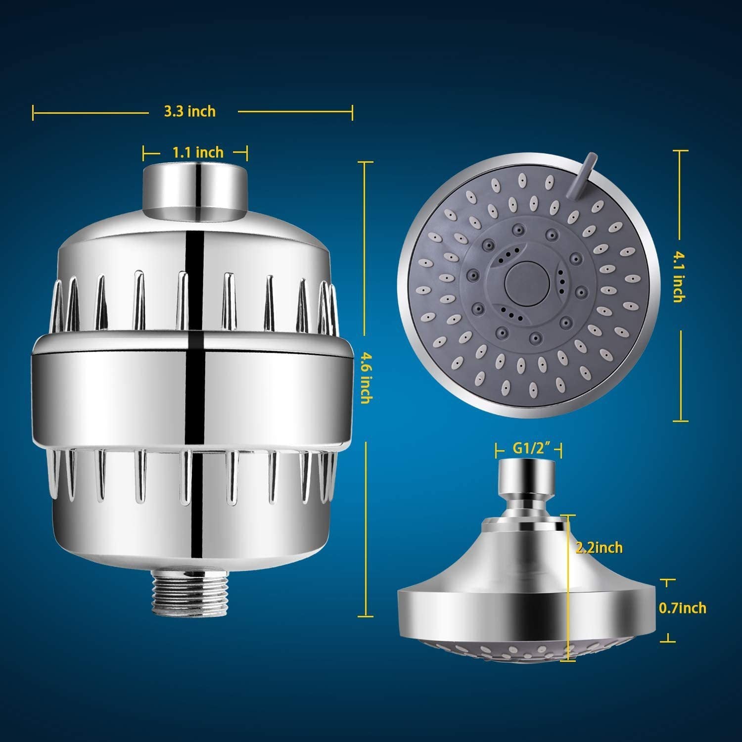 Grade 15 Filter Combos Nozzle Beauty Beauty Belt Water Filter Shower Set