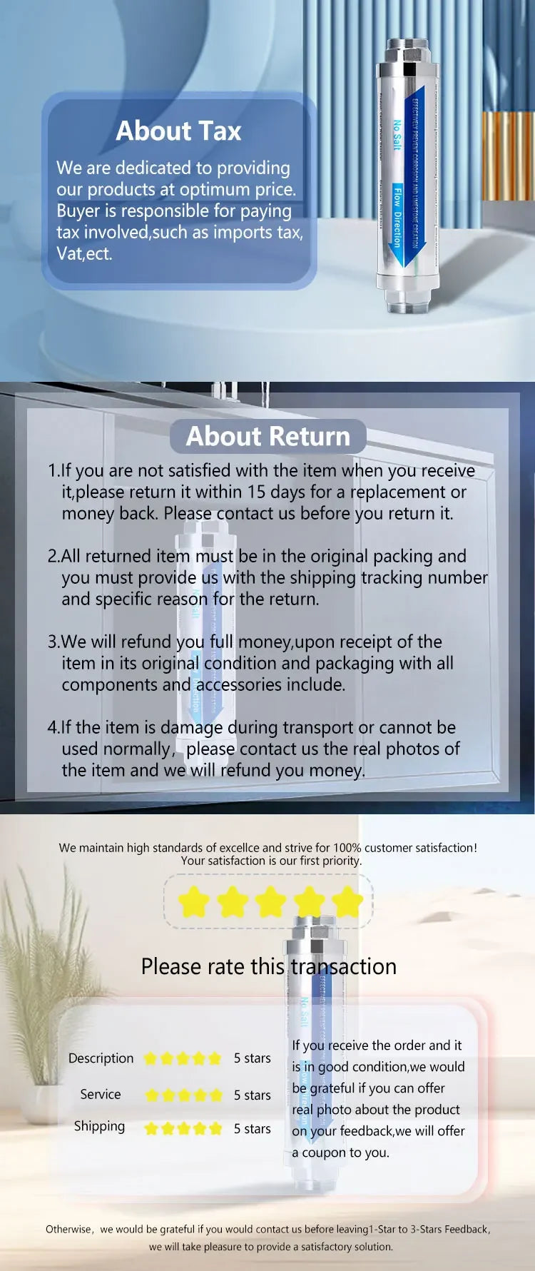Whole House Water Softener System Salt Free Water Descaler Scale Inhibition Softener Machine Remove Scale and Chlorine