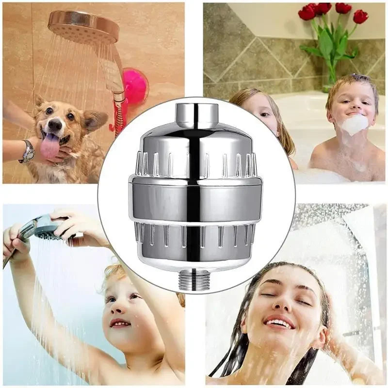 20 Stage Shower Hard Water Purification Filter Showerhead Activated Carbon Water Purifier Chlorine Removal Reduce Dry Itchy Skin