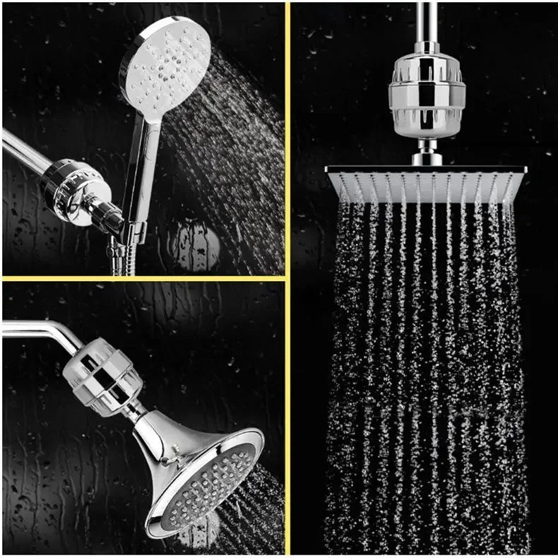 20 Stage Shower Hard Water Purification Filter Showerhead Activated Carbon Water Purifier Chlorine Removal Reduce Dry Itchy Skin