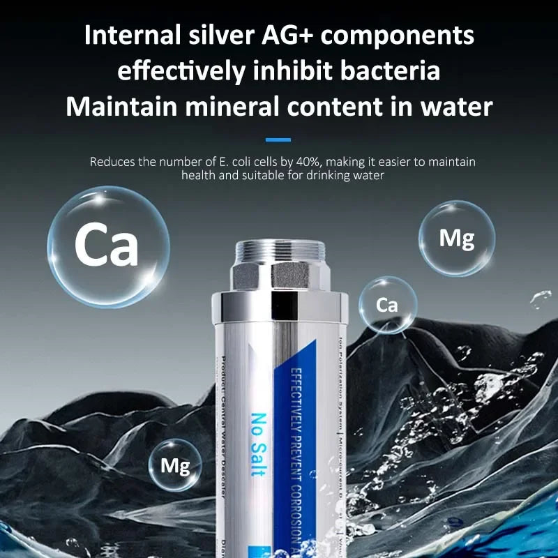 Whole House Water Softener System Salt Free Water Descaler Scale Inhibition Softener Machine Remove Scale and Chlorine